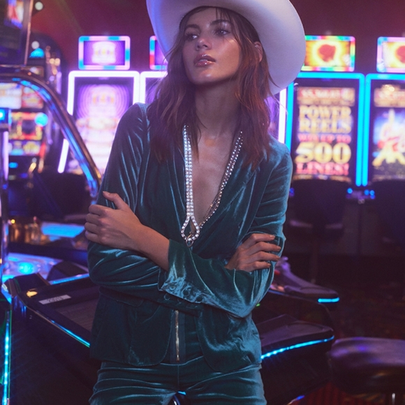 $300 For Love & Lemons Viva Blazer Emerald - Picture 2 of 7